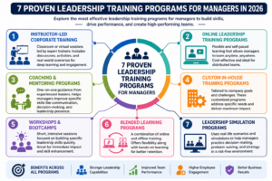 7 leadership training programs for managers infographic 2026